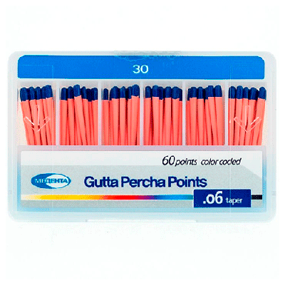 15. Штифты гуттаперч. 06 №30, 60 шт/уп/ Медента