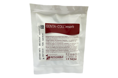 Гемостатическая губка  GC525 2,5х2,5х0,5см/Genta-cool Resorb