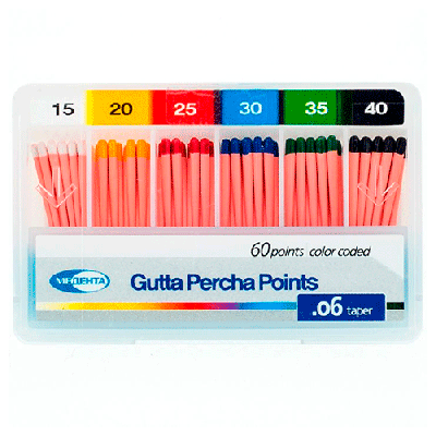 15. Штифты гуттаперч. 06 №15-40, 60 шт/уп/ Медента 