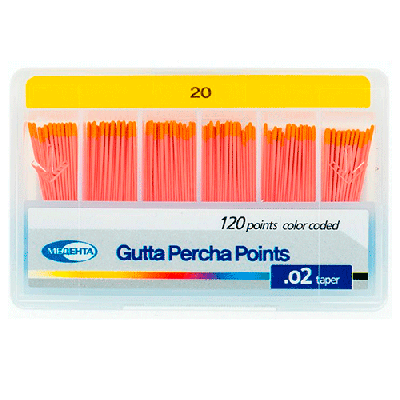15. Штифты гуттаперч. 02 №20, 120 шт/уп/ Медента