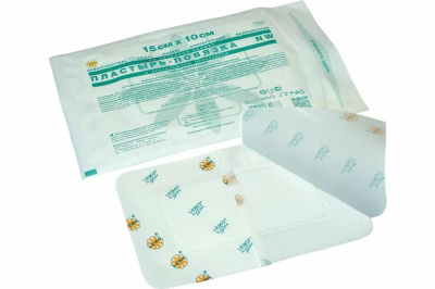 Пластырь-повязка с впитывающей прокладкой 15*10 см /Leiko