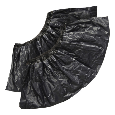 Бахилы 100 мкр двойные (2-я резинка) черные EleGreen STRONG 300/1800