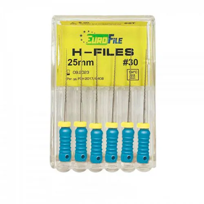 15. К-файлы 25мм №30, 6шт/уп / Еврофайл
