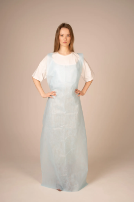 Фартук дл. 140см, спанбонд ламинированный пл.40, голуб нестер. Инмедиз