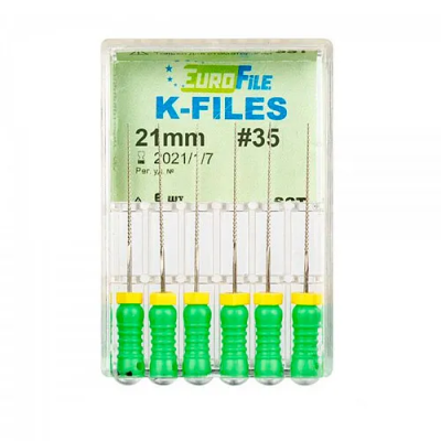 15. К-файлы 21мм №35, 6шт/уп / Еврофайл (Н)