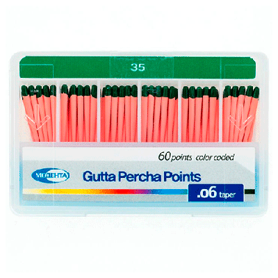 15. Штифты гуттаперч. 06 №35, 60 шт/уп/ Медента