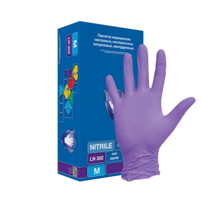 Перчатки нитрил. нестер. текстур. L 3,0 гр /Safe Care/50/500/ арт. TN 302